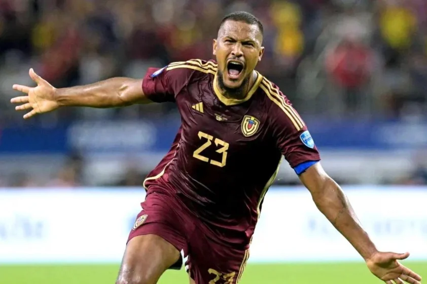 Rondon gỡ hòa cho Venezuela (Ảnh: Getty)
