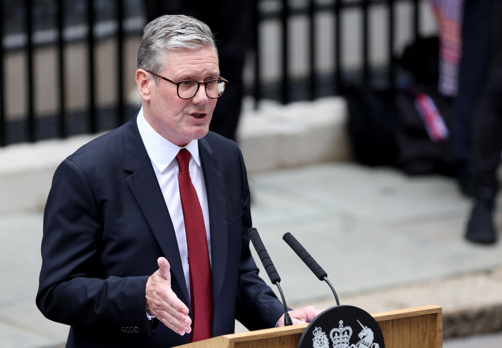 Tân Thủ tướng Anh Keir Starmer phát biểu họp báo tại số 10 phố Downing, London ngày 5-7-2024. Ảnh: THX/TTXVN