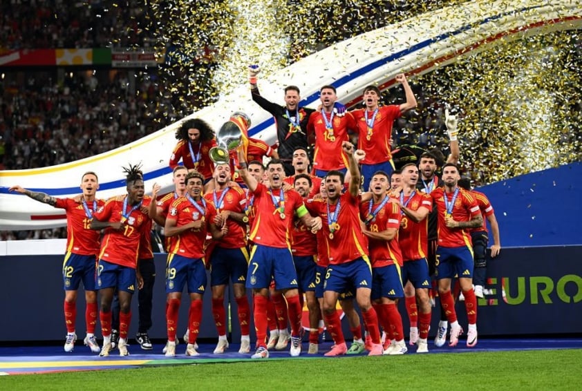 Tây Ban Nha đăng quang chức vô địch Euro 2024 (Ảnh: UEFA)