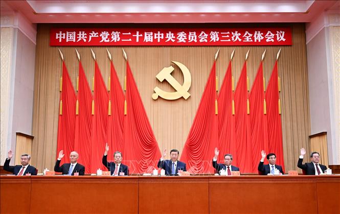 Các đại biểu dự Hội nghị toàn thể lần thứ 3 Ban Chấp hành Trung ương Đảng Cộng sản Trung Quốc khóa XX ở Bắc Kinh, Trung Quốc, ngày 18-7-2024. Ảnh: THX/TTXVN