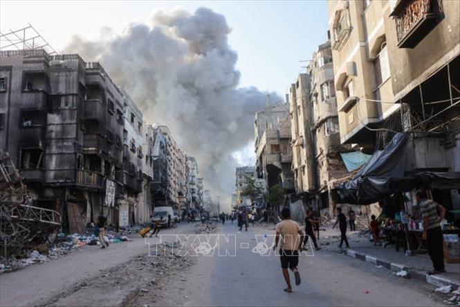 Nền kinh tế Palestine bên bờ sụp đổ Xung đột Israel - Hamas ở Gaza đã ảnh hưởng nặng nề đến nền kinh tế chung của Palestine. Ảnh: Getty Images/TTXVN