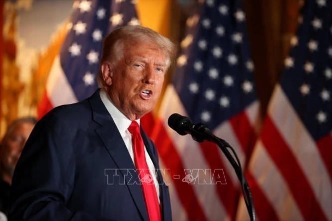 Cựu Tổng thống Mỹ Donald Trump phát biểu tại Las Vegas, Nevada, Mỹ, ngày 23-8-2024. Ảnh tư liệu: Getty Images/TTXVN