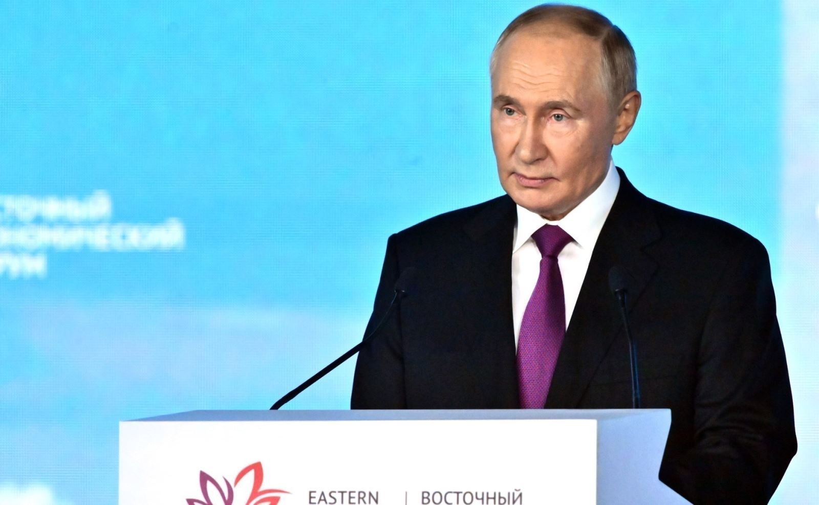 Tổng thống Nga Vladimir Putin phát biểu tại phiên họp toàn thể của Diễn đàn Kinh tế phương Đông lần thứ IX ở Vladivostok, Nga ngày 5-9-2024. Ảnh: AA/TTXVN