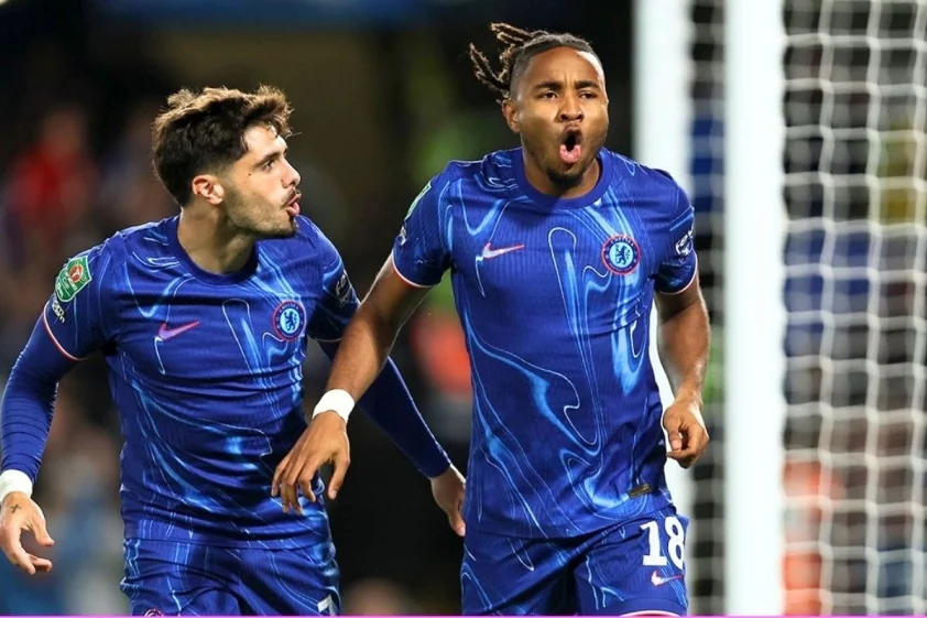 Nkunku lập cú đúp cho Chelsea sau 18 phút. Ảnh: Getty