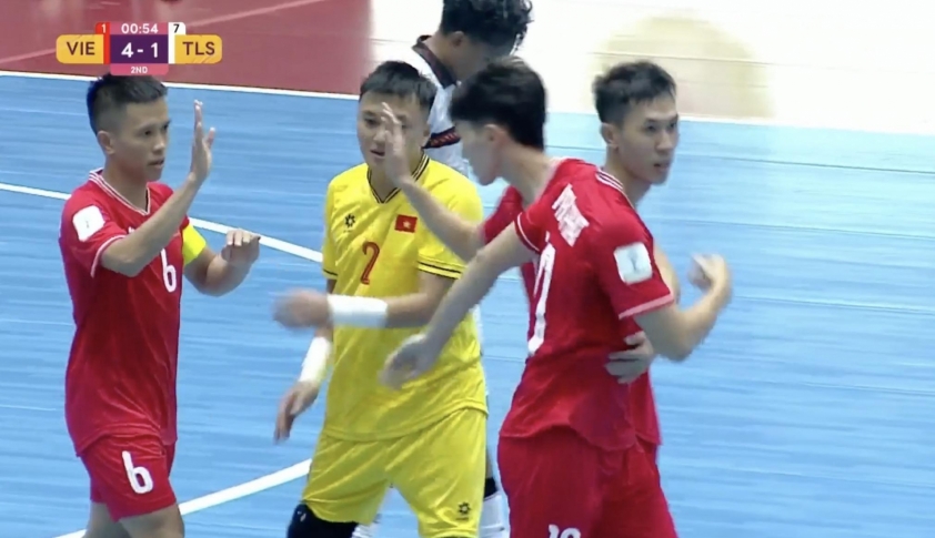 ĐT futsal Việt Nam khởi đầu thuận lợi giải Đông Nam Á (Ảnh chụp màn hình)