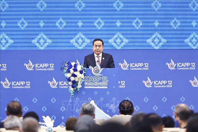 Toàn văn phát biểu của Chủ tịch Quốc hội Trần Thanh Mẫn tại Hội nghị ICAPP 12 Chủ tịch Quốc hội Trần Thanh Mẫn phát biểu. Ảnh: Doãn Tấn/TTXVN
