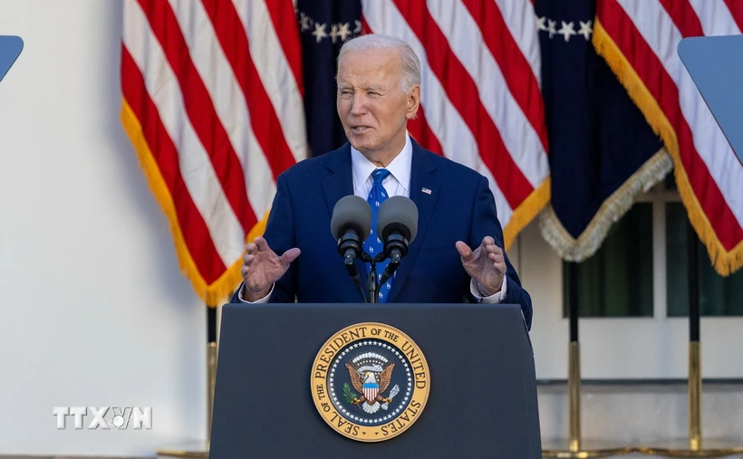 Tổng thống Joe Biden phát biểu tại Nhà Trắng ngày 26-11-2024. (Ảnh: THX/TTXVN)