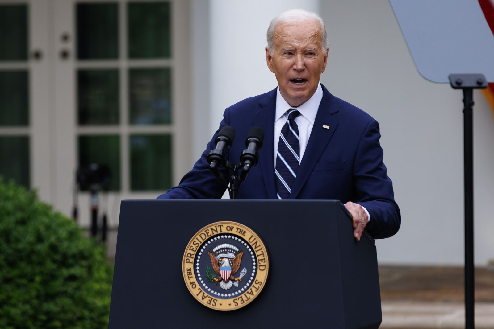 Tổng thống Mỹ Joe Biden phát biểu tại Nhà Trắng, Washington, D.C. Ảnh tư liệu: THX/TTXVN