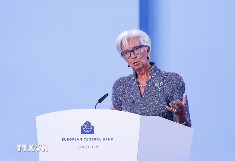 Chủ tịch ECB Christine Lagarde. (Ảnh: THX/TTXVN)