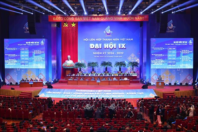Hiệp thương cử 135 ủy viên Ủy ban Trung ương Hội Liên hiệp Thanh niên Việt Nam Quang cảnh phiên khai mạc Đại hội IX Hội Liên hiệp Thanh niên Việt Nam. Ảnh: Minh Đức/TTXVN