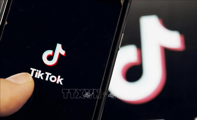 Biểu tượng mạng xã hội TikTok. Ảnh: Kyodo/TTXVN