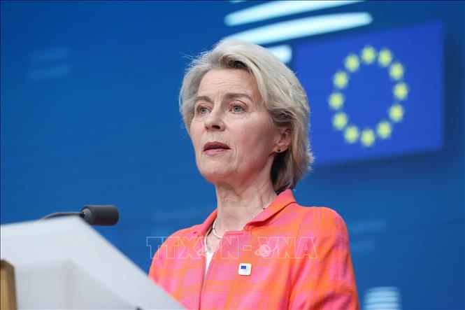 Chủ tịch Ủy ban Châu Âu Ursula von der Leyen. Ảnh tư liệu: THX/TTXVN