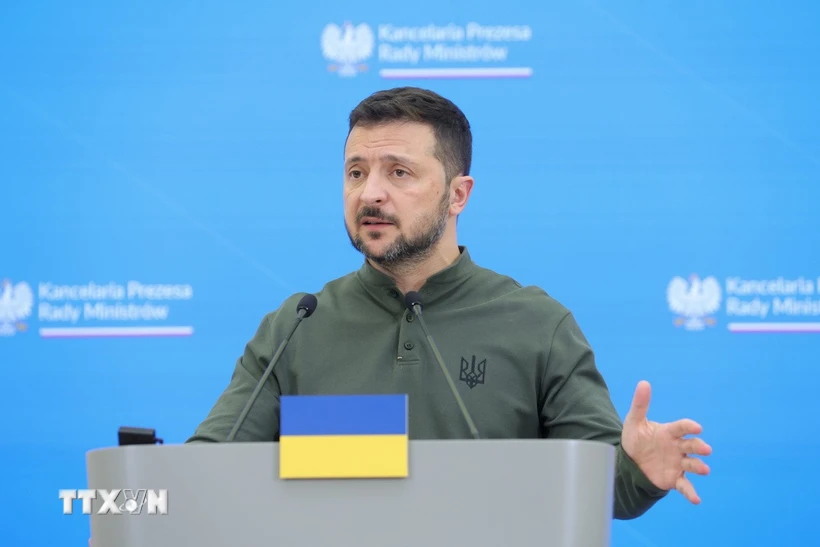 Tổng thống Ukraine Volodymyr Zelensky. (Ảnh: PAP/TTXVN)