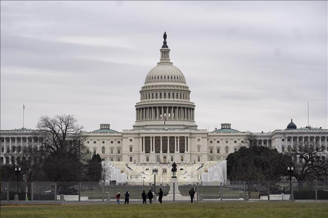 Tòa nhà Quốc hội Mỹ trên Đồi Capitol ở Washington, D.C. Ảnh: THX/TTXVN