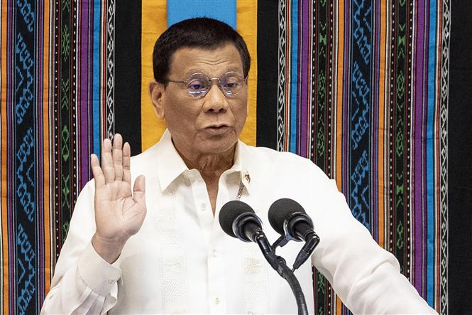 Cựu Tổng thống Philippines Rodrigo Duterte. Ảnh tư liệu: AFP/TTXVN