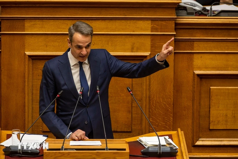 Thủ tướng Hy Lạp Kyriakos Mitsotakis. (Ảnh: THX/TTXVN)