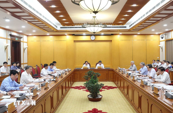 Tổng Bí thư Tô Lâm chủ trì họp cho ý kiến về tiến độ sắp xếp tổ chức bộ máy