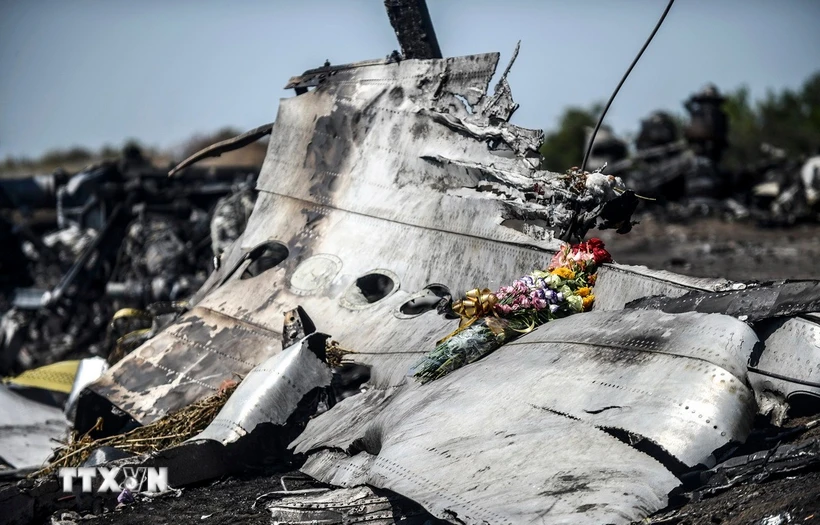ICAO: Nga phải chịu trách nhiệm trong vụ bắn rơi máy bay MH17 Hiện trường vụ rơi máy bay MH17 gần làng Hrabove, khu vực Donetsk (Ukraine), ngày 26-7-2014. (Ảnh: AFP/ TTXVN)