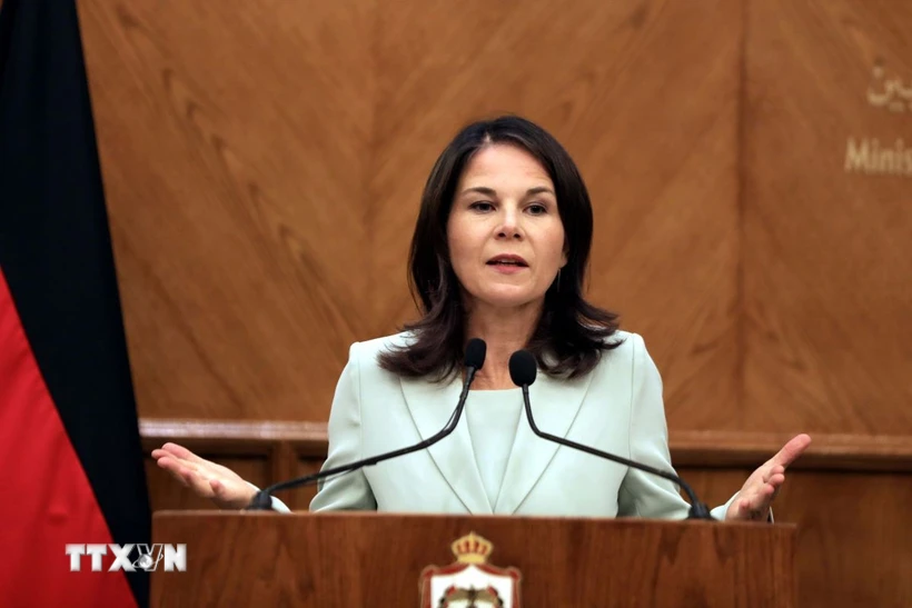 Ứng viên Chủ tịch Đại hội đồng Liên hợp quốc trình bày chương trình hành động Cựu Ngoại trưởng Đức Annalena Baerbock. (Ảnh: THX/TTXVN)