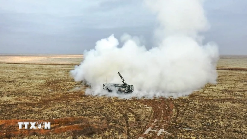 Tên lửa Iskander-K của Nga. (Ảnh: AFP/TTXVN)