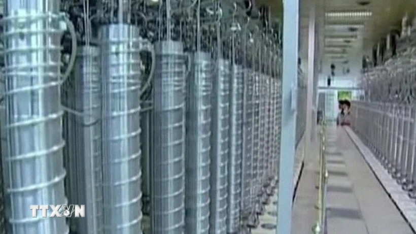 Bộ Ngoại giao Iran ra tuyên bố bác bỏ việc tạm dừng làm giàu urani Bên trong cơ sở hạt nhân Natanz của Iran. (Ảnh: IRNA/TTXVN)