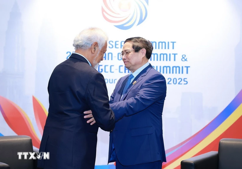 Thủ tướng Phạm Minh Chính gặp Thủ tướng Timor-Leste Xanana Gusmao Thủ tướng Phạm Minh Chính gặp Thủ tướng Timor-Leste Xanana Gusmao. (Ảnh: Dương Giang/TTXVN)