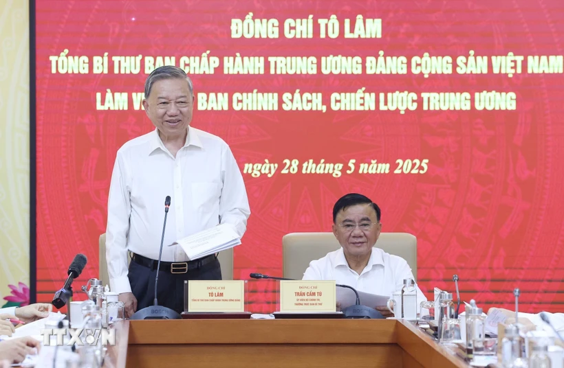'Tạo sự kết nối hiệu quả hơn giữa thị trường vàng trong nước và quốc tế' Tổng Bí thư Tô Lâm phát biểu. (Ảnh: Thống Nhất/TTXVN)