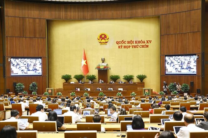 Ngày 18-6, Quốc hội tiếp tục thảo luận tại hội trường về kinh tế xã hội Quang cảnh phiên họp Quốc hội ngày 17-6-2025. Ảnh: Doãn Tấn/TTXVN