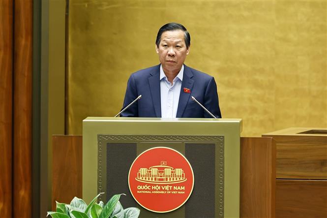 Chủ nhiệm Ủy ban Kinh tế và Tài chính của Quốc hội Phan Văn Mãi phát biểu. Ảnh: Doãn Tấn/TTXVN